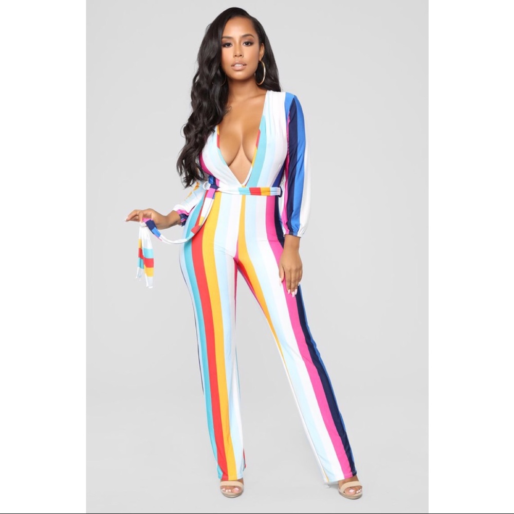 Fashion Nova Multicolor Jumpsuit
